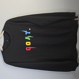 GOAT Goat. Written In Colors Sweatshirt Black Long Sleeve Mens XXL